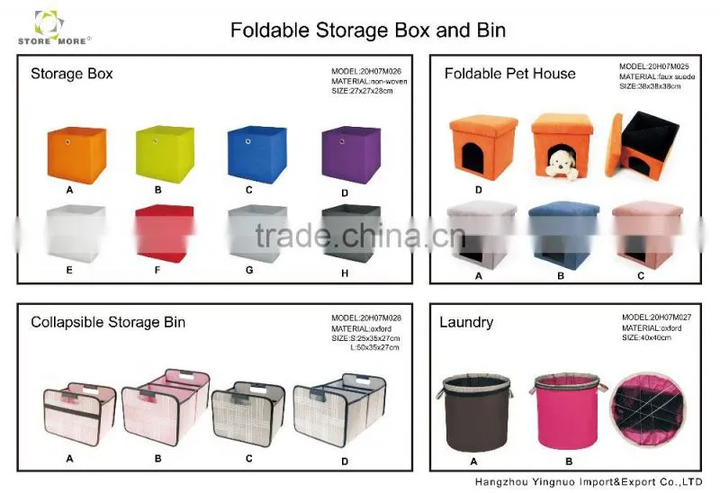 Round Oxford Foldable Laundry Bin With Mesh Bag