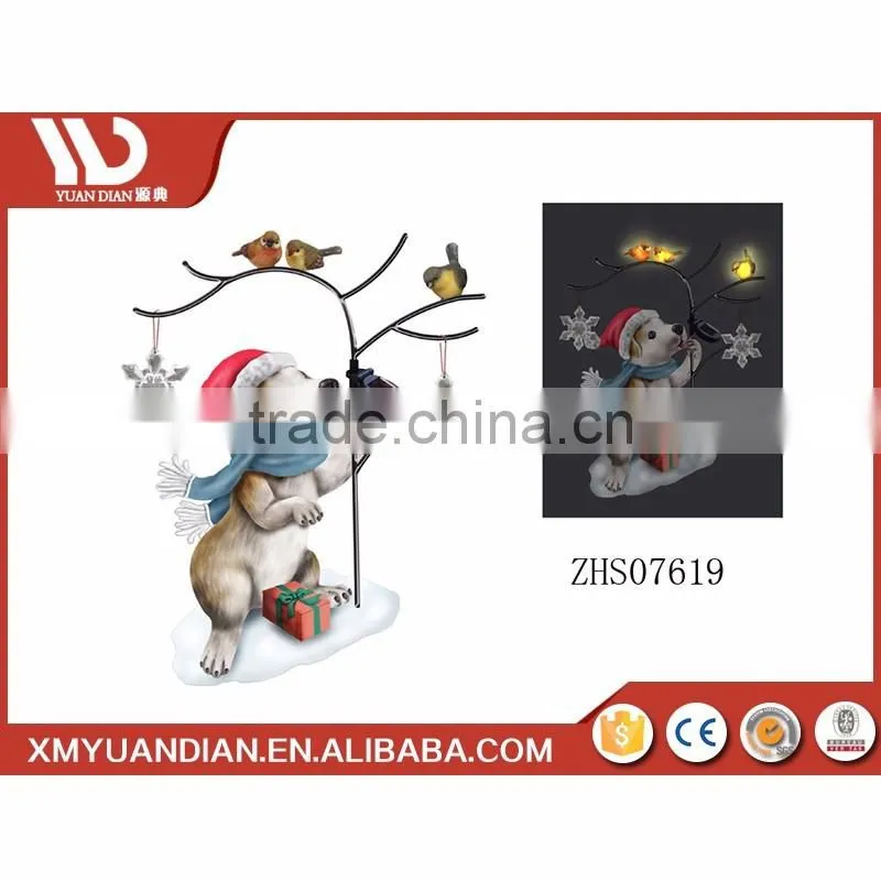 Wholesale Craft Supplies String Led Resin Christmas Ornaments Wholesale String Light With Snowflake Pole