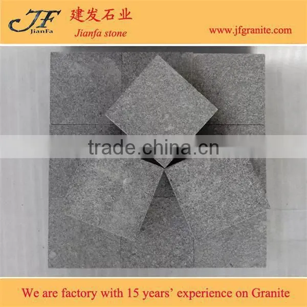 Flamed surface natural side G603 grey granite cube stone