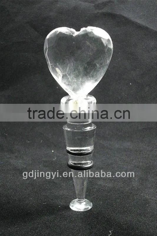 2014 acrylic heart shaped wine stopper with LED