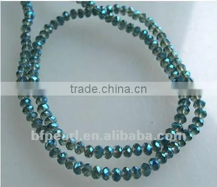 wholesale 16" 4mm congac faceted rondelle Chinese crystal beads
