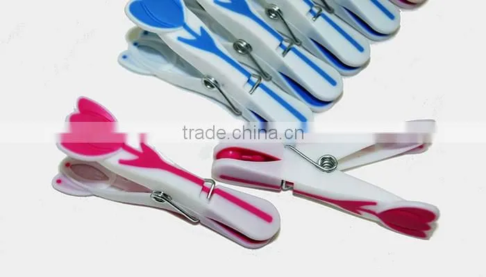 Best selling high quality decorated hanging colored soft grip peg for clothes
