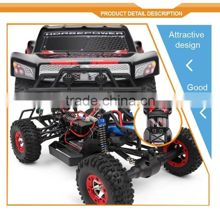 12423 WLtoys 1:12 2.4GHz High Speed 4WD Bright LED Light Waterproof RC Climbing Car new products 2017 innovative product