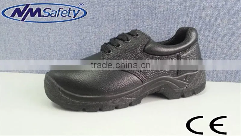 NMSAFETY 2016 new design CE certification black safety work footwear for Asia market