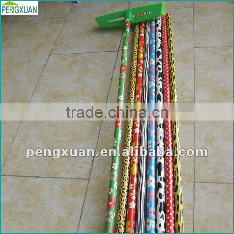 PVC coated wooden parts of the broom