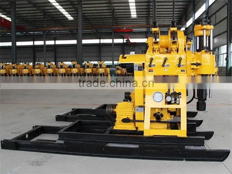 Professional portable traction type water well drilling rig with 60/73/89mm drilling pipe