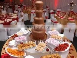 4 Tiers Stainless Steel Chocolate Fountain Free Shipping Buffet Ware