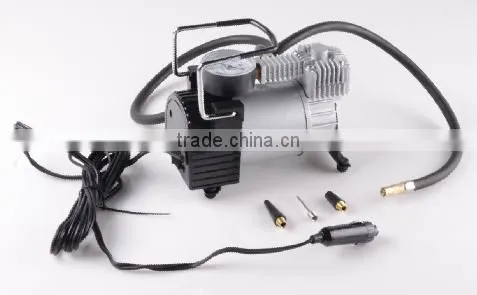 S30094 Portable 12v Mini Metal Air pump Compressor Tire Inflator Gauge