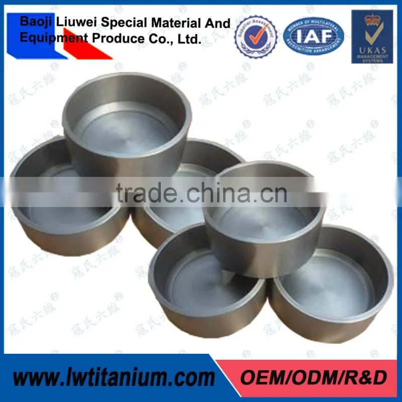 99.9% ASTM B265 Polished Pure Titanium Crucible