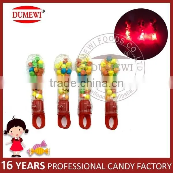 Lighting Microphone Toy with Fruit Flavor Tablet Candy