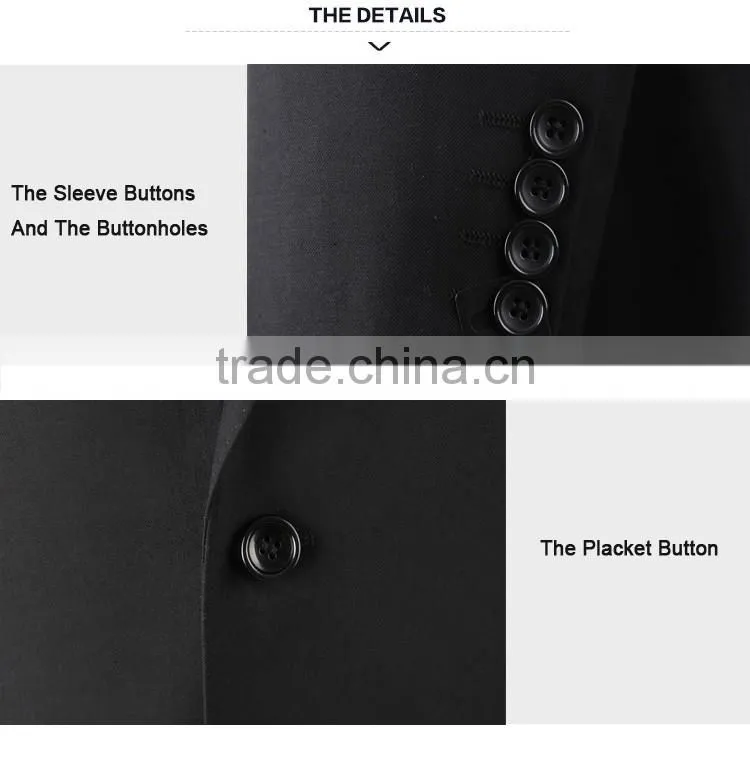 2016 latest design mens business suit dark navy suits
