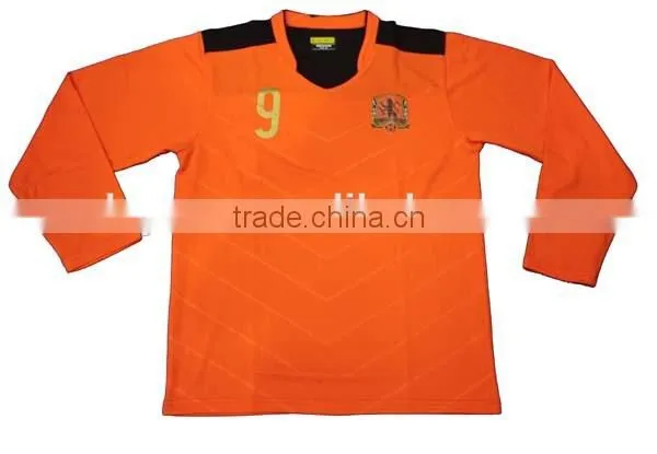 Long sleeve team soccer jersey England