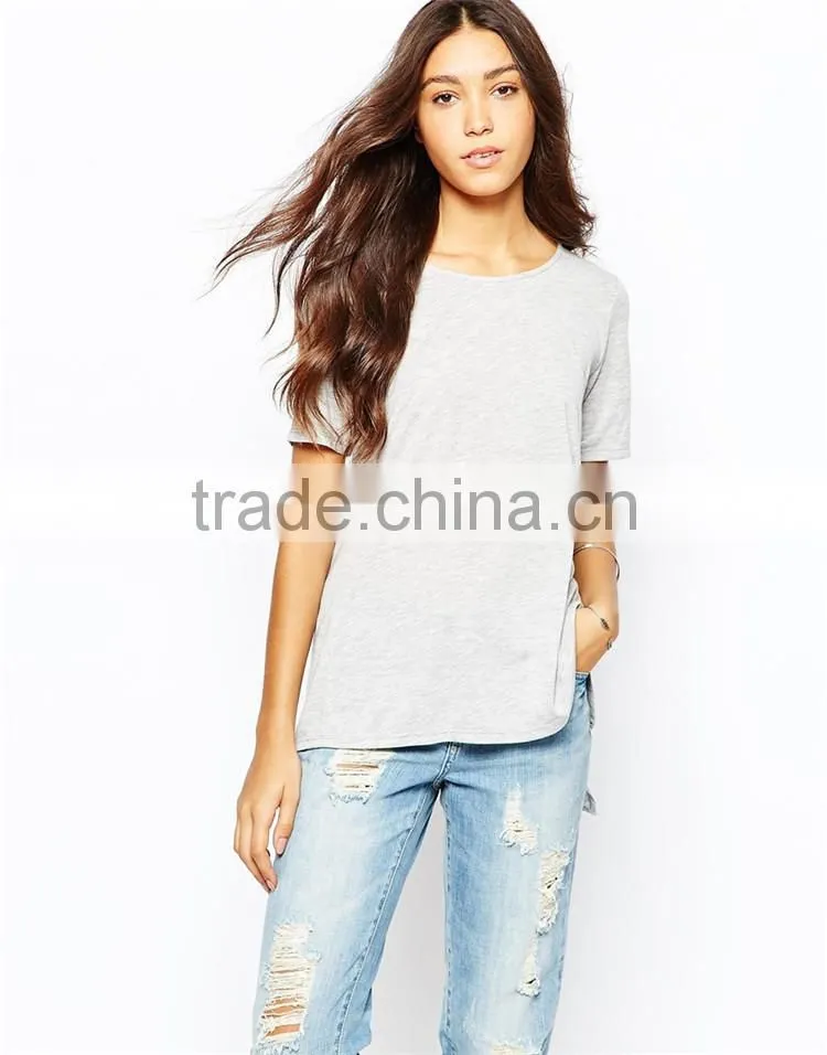 Girls short sleeve plain new design frill back t shirts, frill back t shirts wholesale cheap.