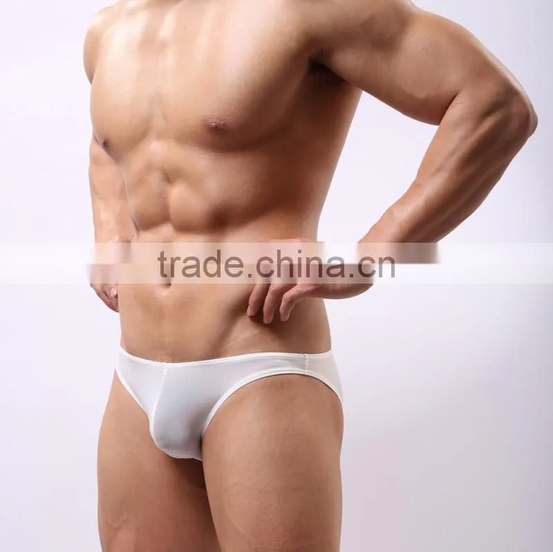 MGOO Plain Simple Brief For Man Spandex Night Wear Sexy Man Pantie Thong Underwear MB003