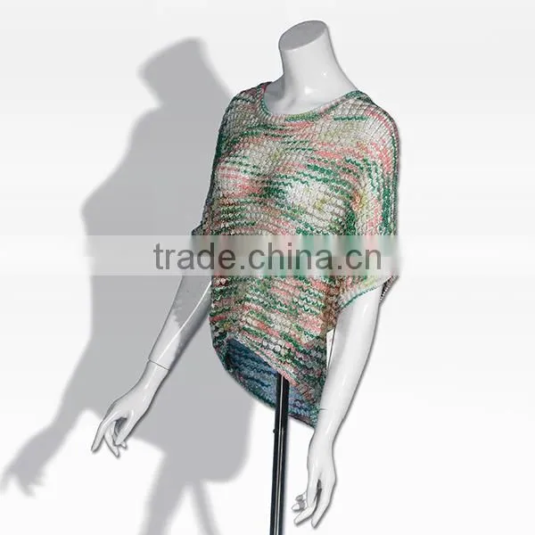 2015 High Fashion short sleeve woman knitwear summer