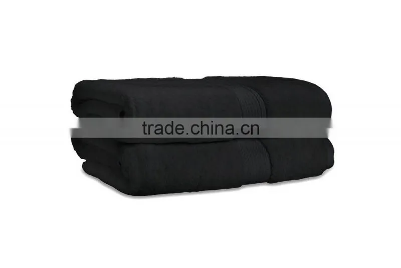 Quality texitile custom own design solid color plain cotton towel bath
