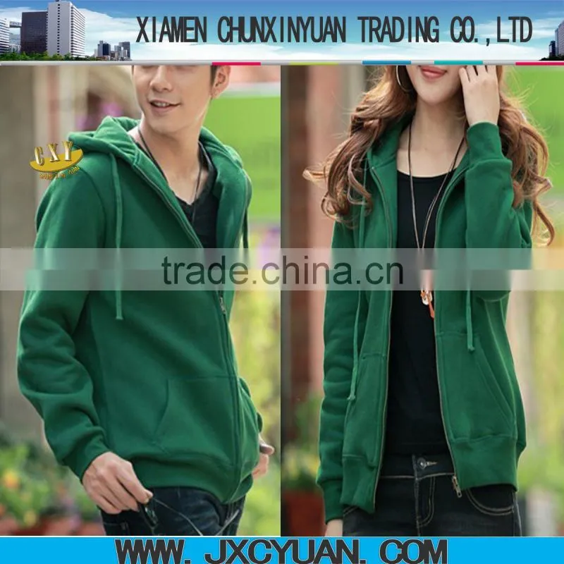 custom unisex cotton fleece zip hoodies