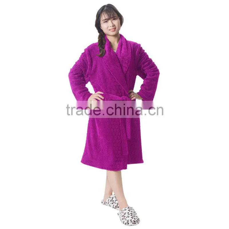 Wholesales Fleece Plain Women Robe