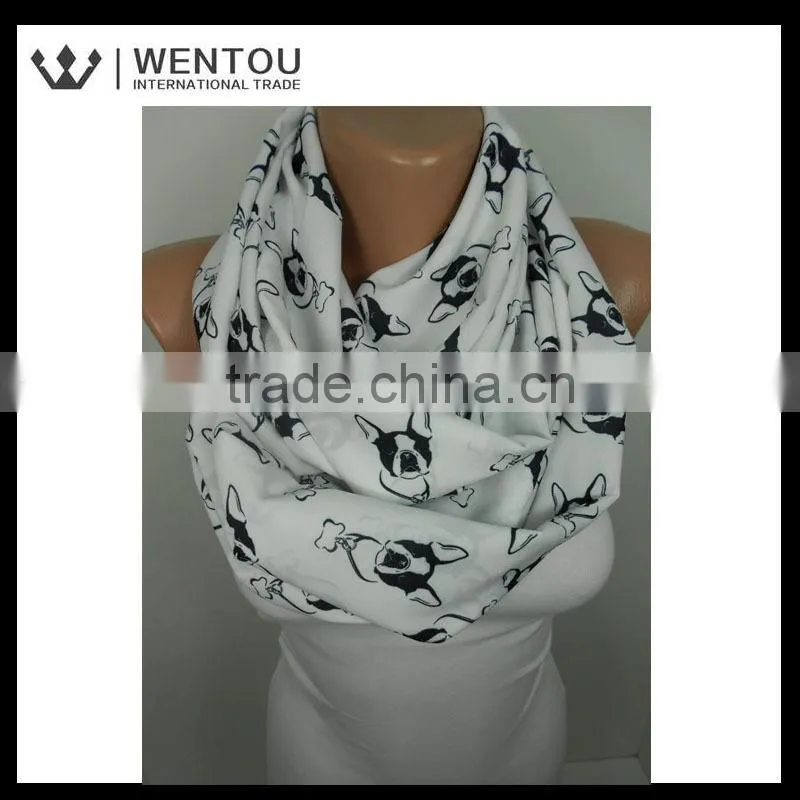 Fashion Accessories Dog Print Infinity Scarf