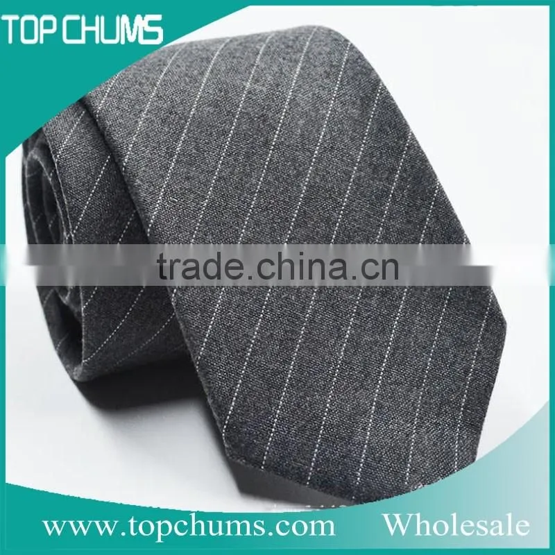 Korea style fashion Stripe printing men neck ties skinny cotton tie