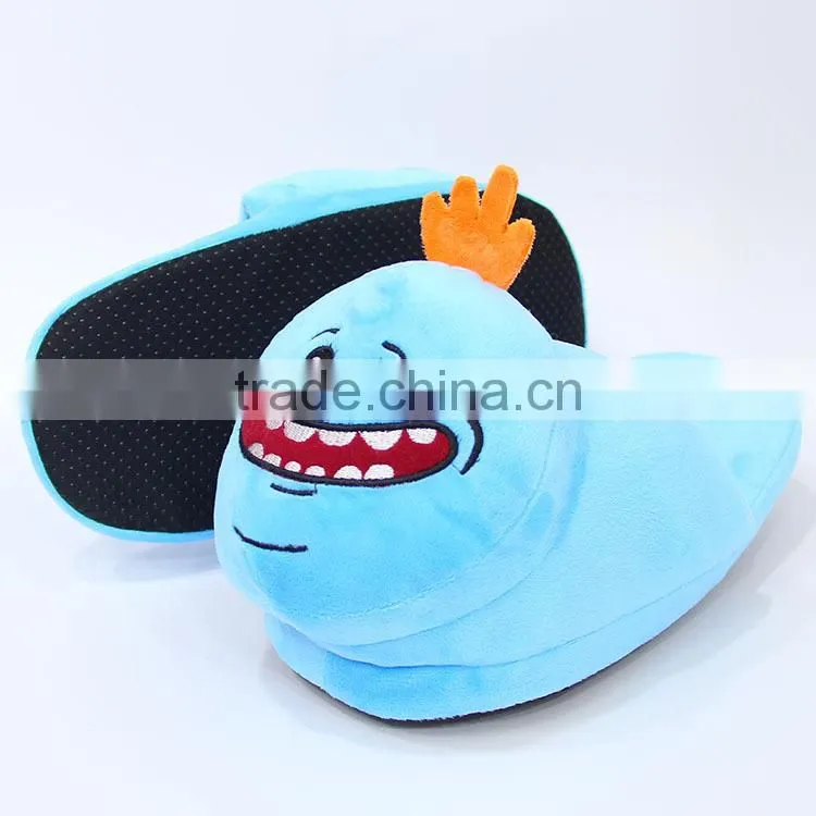 Hot Sale Indoor Slipper Cartoon Rick And Morty Anime Funny Soft Plush Slipper 28cm