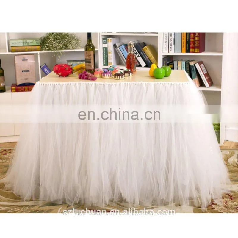 New Fancy Rectangle Scuba Table Skirting for Banquet
