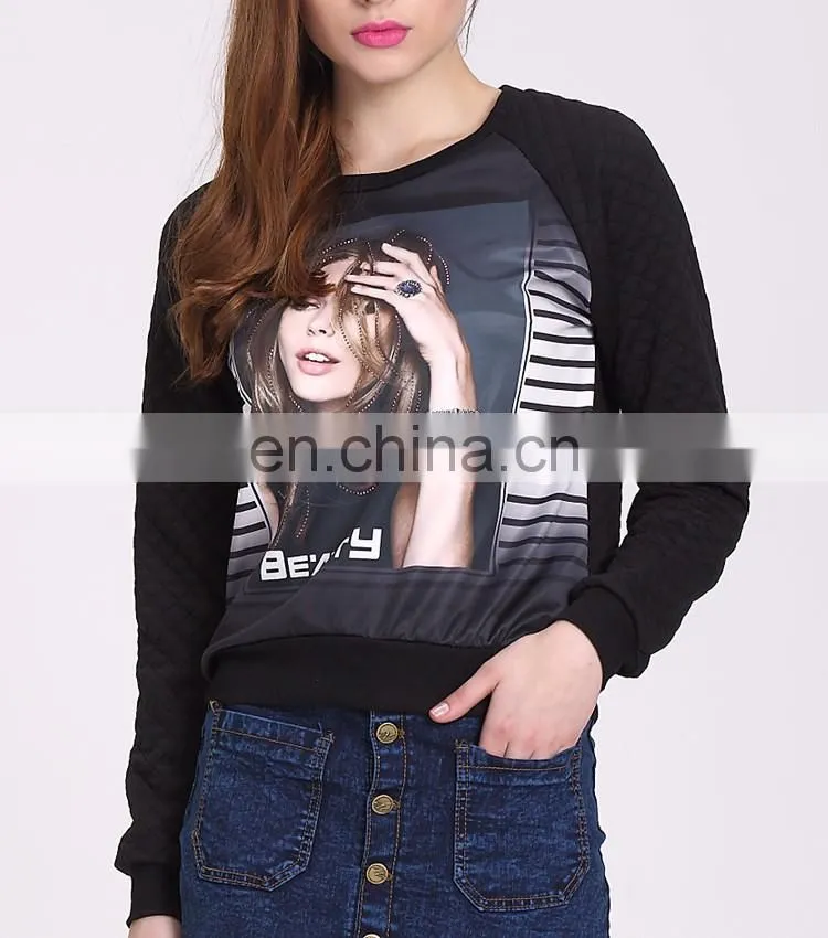 Ladies Printed Sports Long Sleeve Casual Daily Designed Top