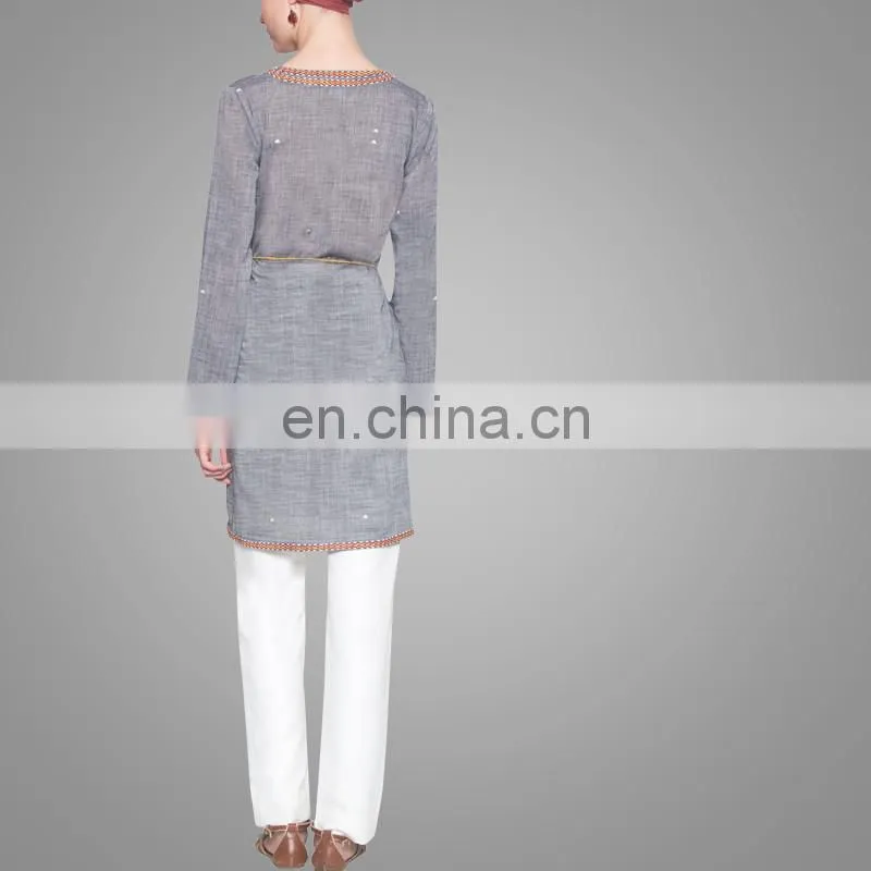 2016Fashion Muslim Tunic Turkoman Inspired Embroidered Shift Dress Abaya Pakistani Embroidered Dresses
