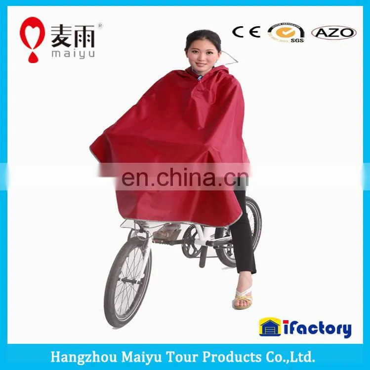 Maiyu waterproof windproof cheap bike rain poncho