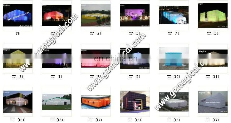 cube inflatable with lighting