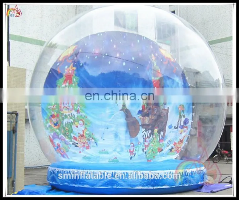 High Quality Giant Inflatable Snow Globe For Christmas Promotion