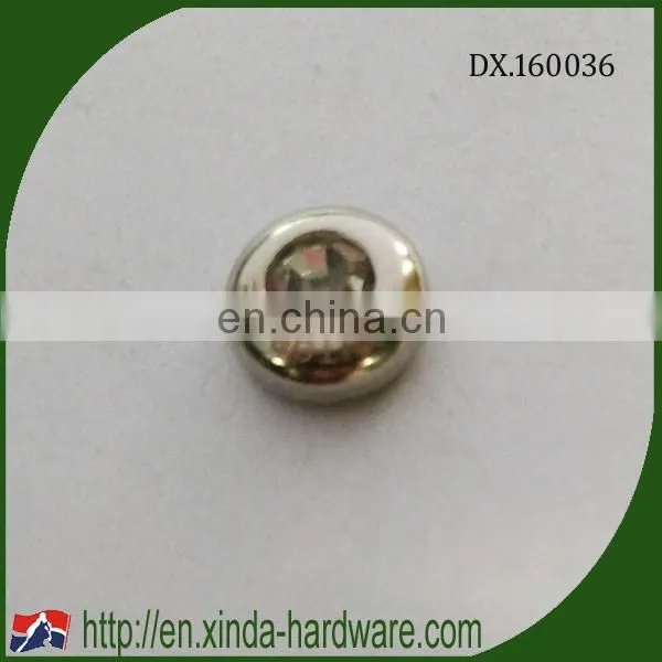 Metal Clothing Studs Decoration Rhinestone Rivet With Laser Logo