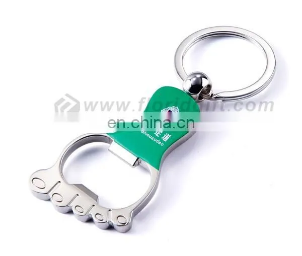 Branding laser engraved hanging pendant metal feet beer bottle opener