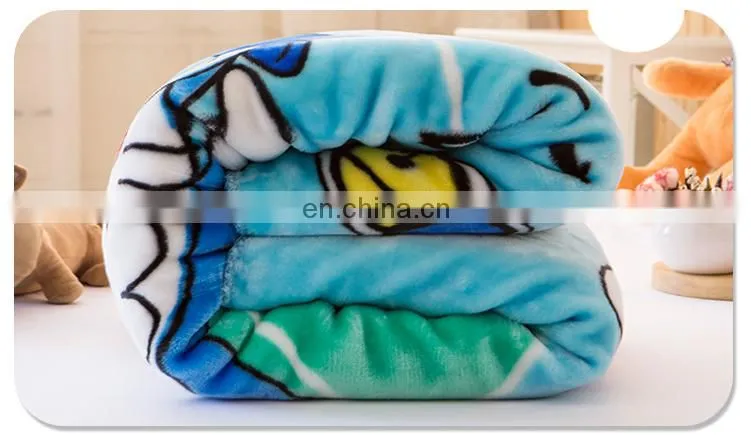 100%polyester cheap korean fleece knitted custom soft printing blanket