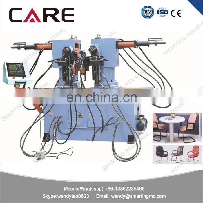 SW38A Automatic double head pipe bending machine with 90 degree rotation for U shape or W shape