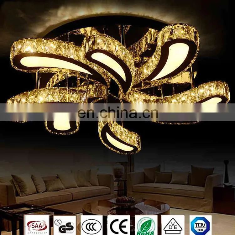 LED round crystal living room lights modern luxury ceiling lighting network lighting