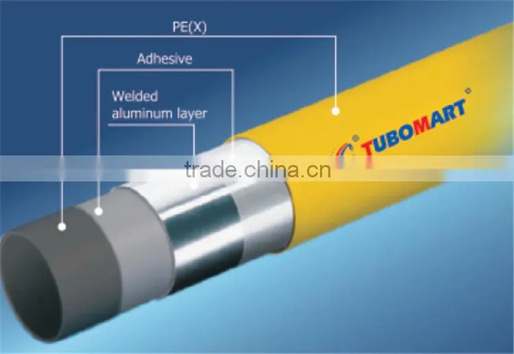Profession supplier Best grade yellow pipe PEX-AL-PEX natural gas pipe with factory price
