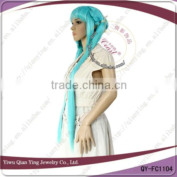 2014 hot sell long straight cosplay wig