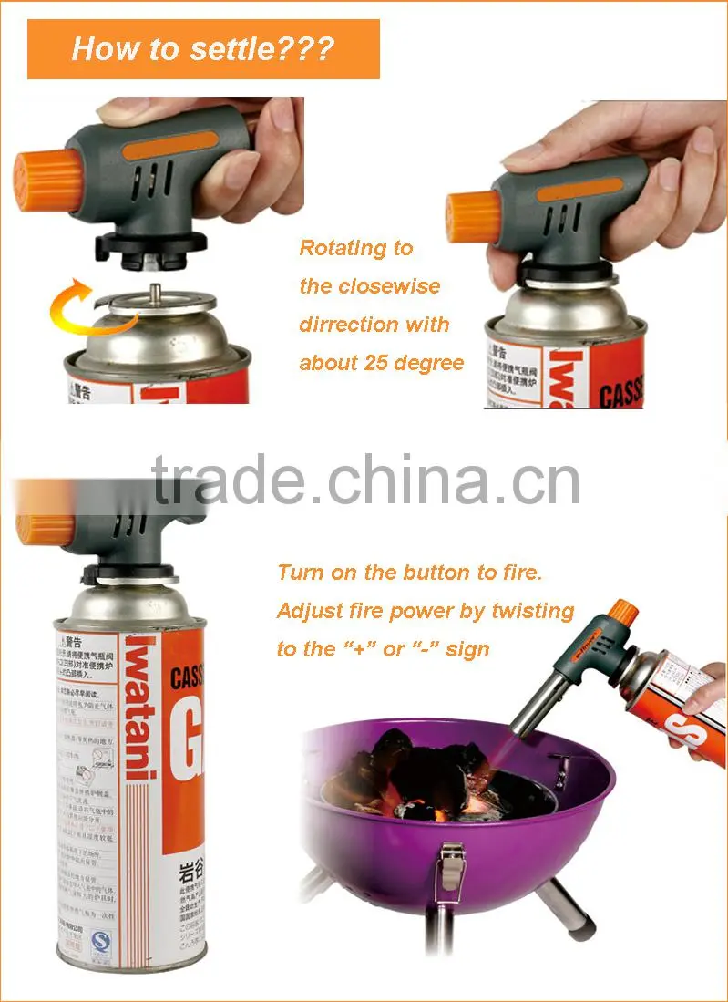 (8-91510) Wholesale Outdoor Flame Gun Lighter Portable Gas Welding Torch