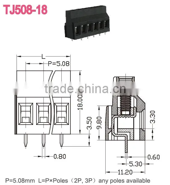 PCB screw terminal blocks