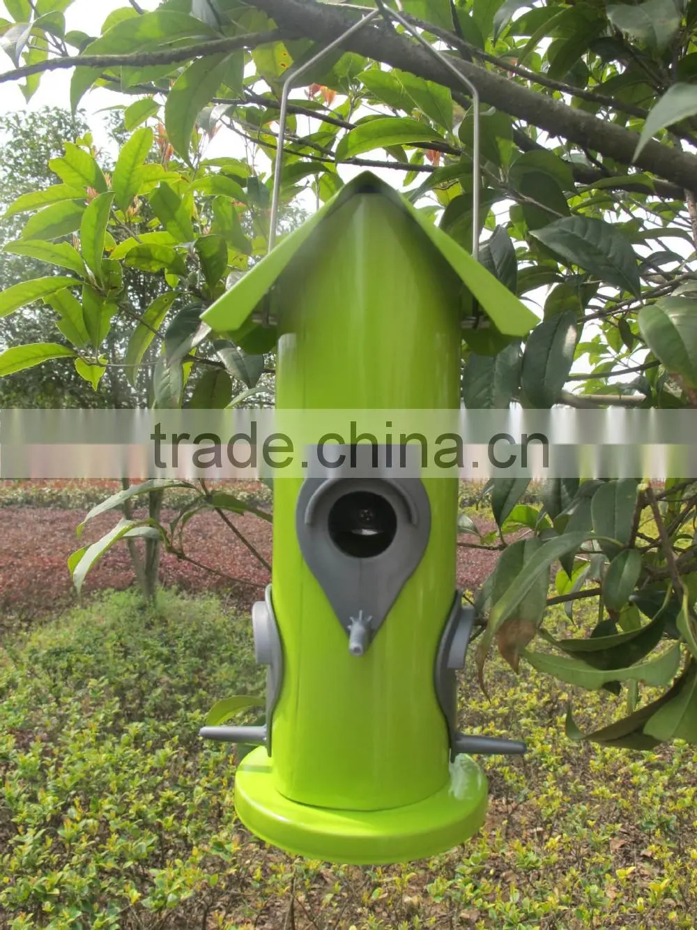 Garden metal house shape hanging bird feeders