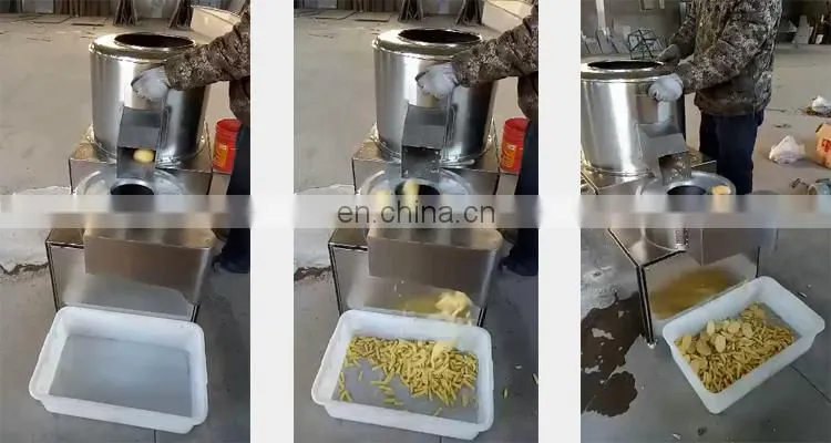 Fully Automatic French Fries Sweet Potato Chips Peeler Slicer Washing Making Cutting Machine Price