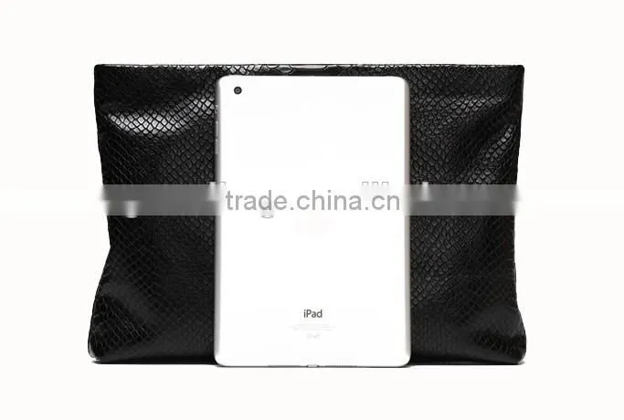 Fashion Genuine Cow Leather Python Pattern Lady Clutch Bag Purse for men