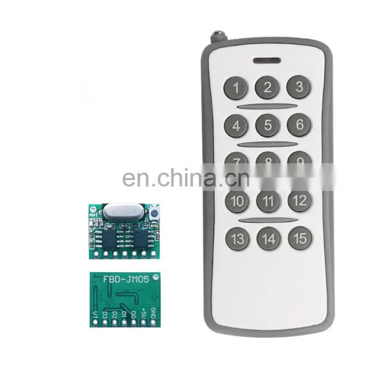 433.92 learning code4key remote control + RF receiving module