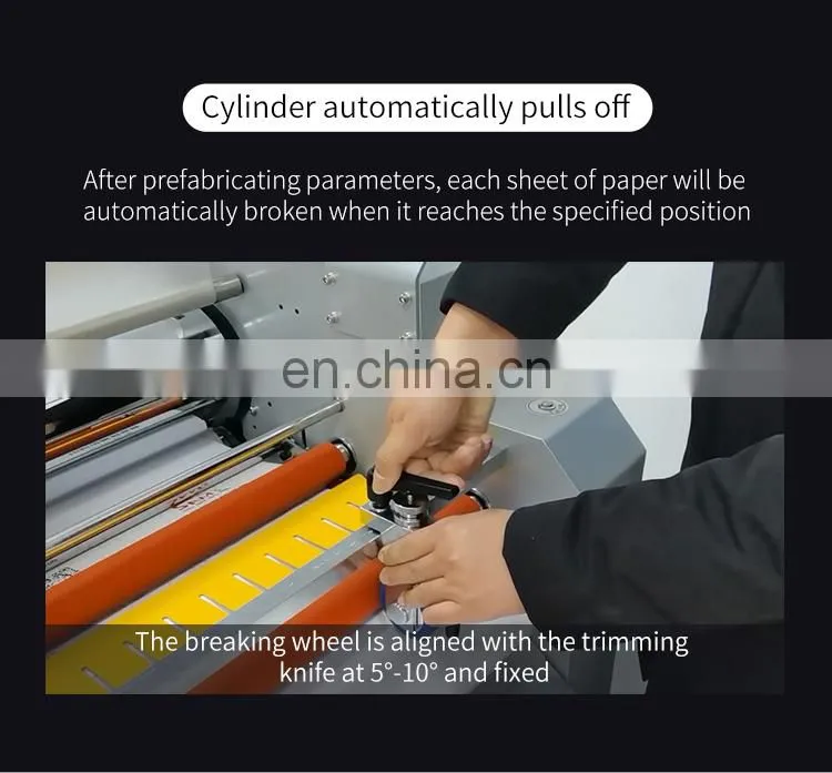 Professional Hydraulic Double Side A3 Hot Laminator Roll Laminating Machine With Automatic Breaking Function
