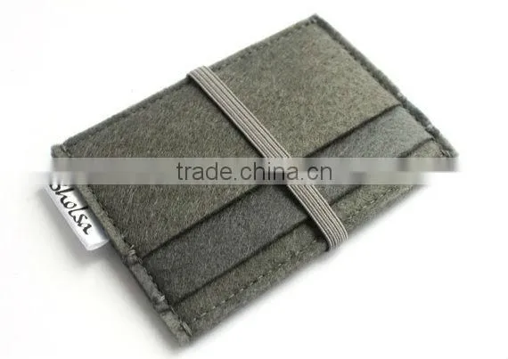 supply soft healthy wool felt leather card holder with Italy new design in 2013 and offer ODM OEM service