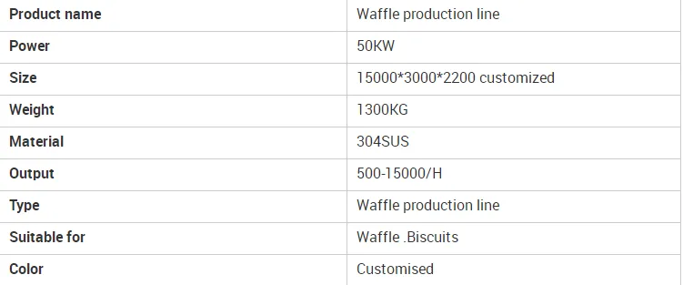 400g Original Flavor Waffle Cake Egg Wafers Biscuits Waffles Processing Line