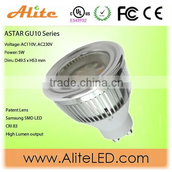 2012 New! Dimming High quality,Low price, 5W CRI83 LM79-08 GU10 LED lamp