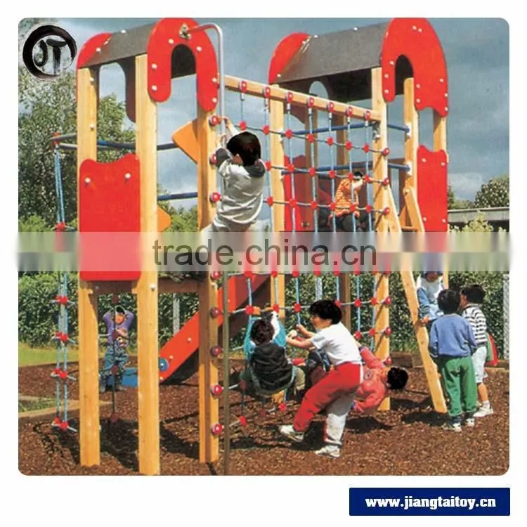 Factory Outlet Wood Plastic Composite Attractive Outdoor Playground Equipment For Children