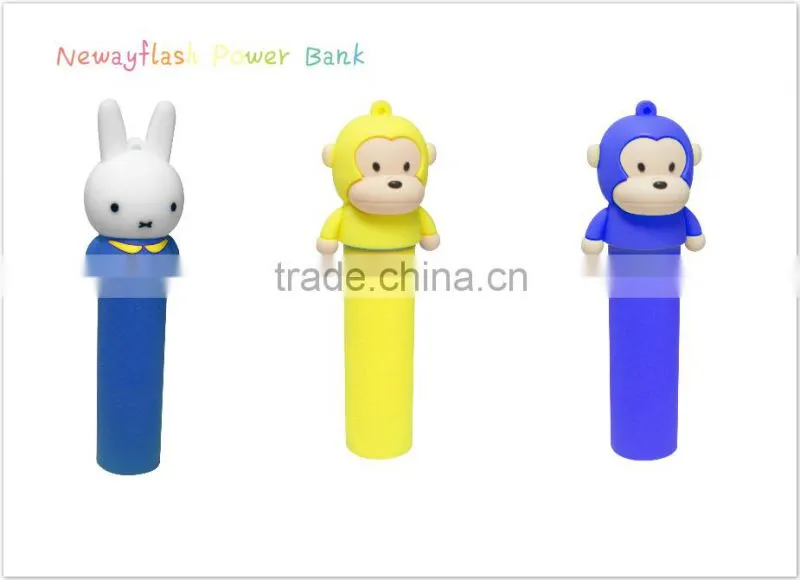 Hot sell cheap cartoon design portable power bank 1200mAh